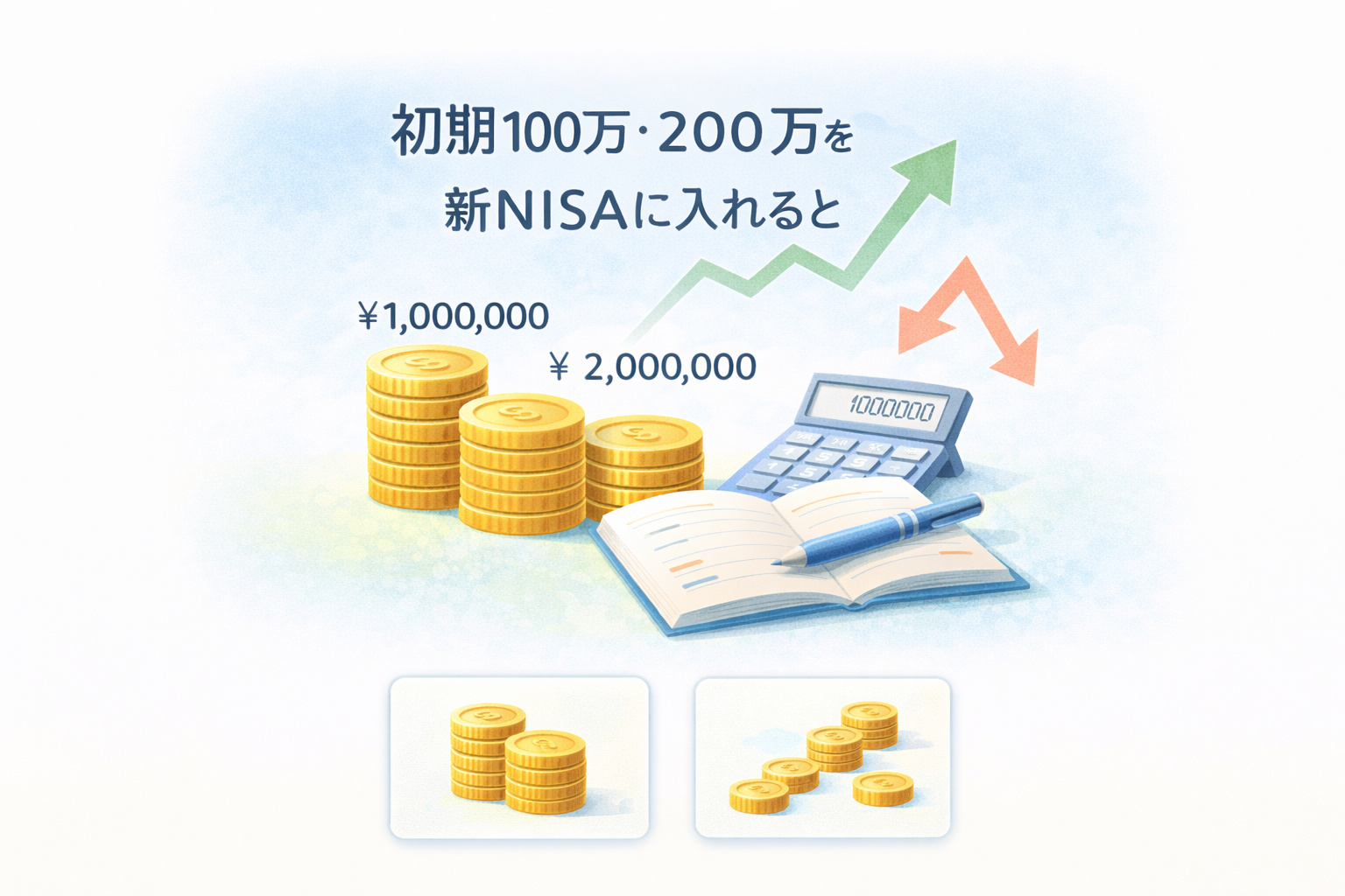 新NISA 初期投資 100万 200万を入れると何が変わるのか